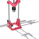 Heavy-Duty Portable Drill Guide for Straight Holes, 0 to 60 Angle Drilling Guide with Guide Rod, Drill Press Adapter for Hand Drill, Precision Adjustable Drill Jig Attachment with 1/2" Chuck