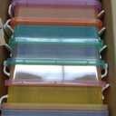 Wenqik 6 Pack Colorful Plastic Storage Bins with Lids 4 Quart Small Storage Latch Box Stackable and Nestable Clear Organizer Bins with Latching Handle and Buckle for Organizing(Colorful)