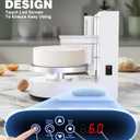 PYY Electric Cake Decorating Machine - 4-12 Inch Automatic Cream Spreading, 60-320 RPM with Graduated Scrapers, for Home, Baking Studio,and Commercial Kitchen, White