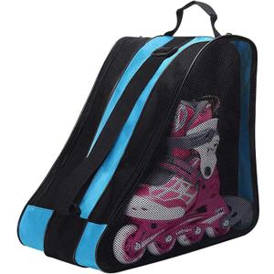 Skate Bags, Great for Roller Skates, Ice Skates, Quad Skates, Inline Skates, Rollerblade, Figure Skates, Ice Hockey Skate - Skate Accessories for Kids and Adults (Blue)