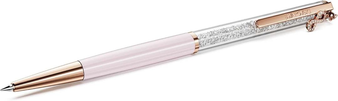 Swarovski Crystalline Silk ballpoint pen, Infinity, Pink lacquered, Rose gold-tone plated