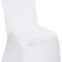 VEVOR 150 Pcs White Chair Covers Polyester Spandex Chair Cover Stretch Slipcovers for Wedding Party Dining Banquet Flat-Front Chair Cover (150PCS, White-a)