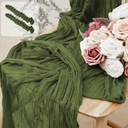 BEELIFY 2 Pack 10Ft Cheesecloth Table Runner Baby Blue Gauze Long Table Runners Boho Gauze Cheese Cloth Table Runner Rustic Sheer Runner for Wedding Party Table Decor ( 35 x 120 Inch )