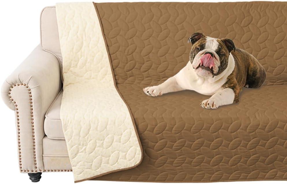 Ameritex Waterproof Pet Bed Cover Anti-Slip Dog Bed Blanket for Sofa and Furniture Waterproof New Pattern Design (Khaki, 82x102 Inch (Pack of 1))