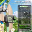 Sprinkler Timer Water Hose Timer - Programmable Digital Irrigation Outdoor Waterproof with Rain Delay, Manual & Automatic Watering System for Yard Lawn Garden Hose, Brass Inlet 1 Outlet