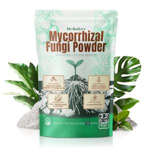 Dr. Raifya's Mycorrhizal Fungi Inoculant, 10X Concentrated, Up to 700 PlantsOrganic Root Stimulator to Strengthen Roots, Enhance Growth & Increase Yield, Safe for Vegetables, Flowers & Fruits, 2.2lb