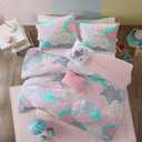 Intelligent Design Kids Comforter Vibrant Fun and Playful Unicorn Print Down Alternative All Season Children Bedding-Set, Girls Bedroom Dcor, Twin/Twin XL, Cloud Pink with 2 dec pillows