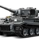 1:28 Tiger Heavy Tank Building Blocks Set for Adults, Compatible with Lego Military Vehicle, WW2 Army Tank Toys Historical Collection Model for Military Fans, Gifts for Teens Kids Boys 8-14 (1668 PCS)