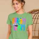 Halloween Shirt for Women Ghost Graphic T Shirts Cute Halloween Party Tee Top (Green, S)