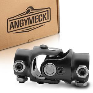 U Joint 3/4" DD x 3/4" DD Black Universal Steering Shaft Coupler with 3/4" DD x 3/4" DD Column