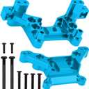 ShareGoo Metal Front & Rear Shock Tower Shock Mounts Upgrade Parts Compatible with Hyper Go H16BM H16DR H16 MJX 16207 16208 16209 16210 1/16 RC Car (Blue) (Blue)