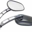 Motorcycle Mirrors Black, M8 Rearview Side Mirror, Universal Motorcycle Rearview Mirror Accessories Compatible with 1982-2023 Sportster Road King Street Glide Electra Dyna Softail Ultra Vrod