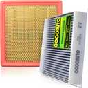 COCOAUTO Engine Cabin Air Filter Set for Ford F150 (2015-2025 2026) 2.7L 3.0L 3.3L 3.5L 5.0L, Ford Expedition Lincoln Navigator (2018-2024), Replace FL3Z19N619A FP79 FA1883