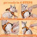 rabbitgoo Cat Harness and Leash for Walking, Escape Proof Soft Adjustable Vest Harnesses for Cats, Easy Control Breathable Reflective Strips Jacket, Orange, S