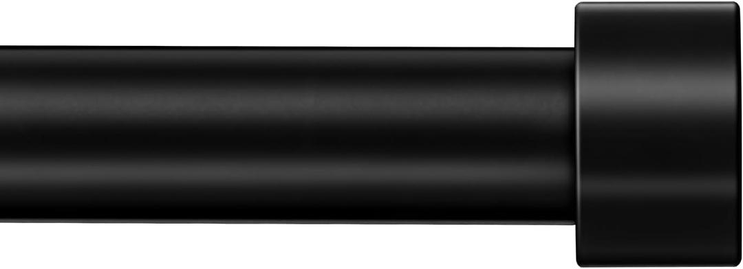 Rustic Curtain Rod, 1 Inch Curtain Rods for Windows 48 to 86 Inches, Blackout Wrap Around Curtain Rod, for Indoor and Outdoor, Simple Modern Design, 30 to 86 Inches, Black