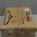 12 Pack Velvet Hangers, Wide Shoulder Heavy Duty Suit Hangers for Men, Non-Slip 360 Metal Swivel Hooks Space-Saving Clothes Hangers for Coat, Pants, Shirts, Skirts, Ties(Black)