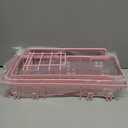 5 Pack Shower Caddy Organizer Rack Shelf for Inside Shower, Adhesive Bathroom Wall Storage Basket Rustproof Stainless Steel Shampoo Holder, Girly Bathroom Accessory Decor Set, Pink