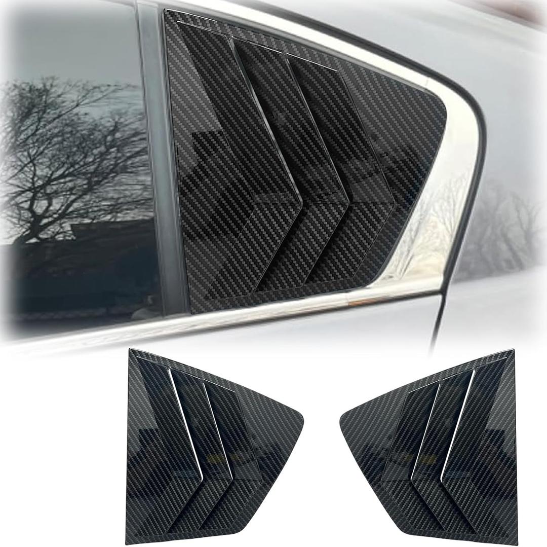 MUXEE Window Louverfor 9TH Honda Accord 2013 2014 2015 2016 2017, ABS Print Sport Window Decorative Covers, Exterior Trim Accessories - Carbon Fiber