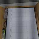 TSJ OFFICE White Board Calendar - 12 X 16 Inches Magnetic Dry Erase Board Monthly Calendar, Double Sided Whiteboard with a Handle, to Do List Notepad for Office, Home, School, Black Aluminum Frame