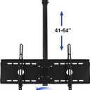 Cheetah Ceiling TV Mount for 37-86 Inch TVs, Max 165lb, VESA 600 and Full 64" Extension Supports Newer Displays up to 100", Bracket Mounts Flat, Vaulted or in-Ceiling, 360 Swivel and 15 Degree Tilt