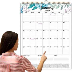 2026-2027 Wall Calendar Extra Large 22"x17", 2026 Wall Calendar 18 Month from January 2026 to June 2027, Hanging Wall Calendars 2026-2027 with Twin-Wire Binding for Home Office Planning Organizing