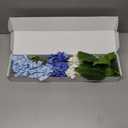 SIITUMEIZI Blue Hydrangea Artificial Flower Faux Hydrangea Flowers 21 Inch Real Touch Latex Fake Hydrangeas for Wedding Bouquets Centerpieces 3Pc
