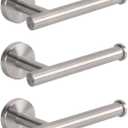 NearMoon Bathroom Toilet Paper Holder, Premium SUS304 Stainless Steel Rustproof Wall Mounted Toilet Roll Holder for Bathroom, Kitchen (3 Pack, Brushed Nickel)