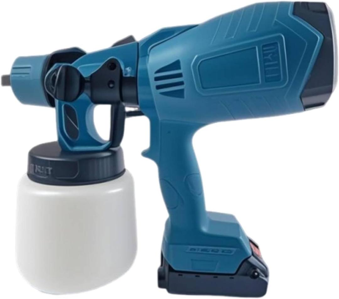 Cordless Paint Sprayer, Electric Spray Paint Gun for Dewalt 20V MAX Battery, Adjustable Spray Width & Pattern, with 2 Nozzles, for Walls, Furniture, Fences, Cabinets (No Battery) - Blue