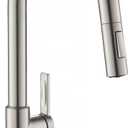 KRAUS Oletto Single Handle Pull Down Kitchen Faucet in Spot Free Stainless Steel, KPF-2820SFS