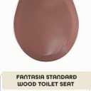 Standard Wood Toilet Seat, Chocolate - 17 Inch - Fits All Standard Size Fixtures - Easy to Install Fantasia by Achim Home Decor