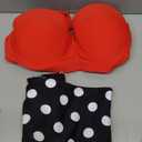 CHERRY CAT Womens Vintage Retro Polka High Waisted Underwire Bikini Two Piece Swimsuits (XX-Large, Red)