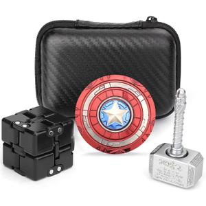 Cool Mini Hammer Fidget Spinner Transform Fingetip Spinner Metal for Kids Adults, Sensory Fidget Toy Infinity Cube Block, Fidgit Desk Toy
