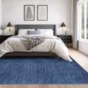 Valenrug 8x10 Area Rugs for Living Room, Large Washable Rug Non Slip Navy