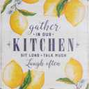 Creative Co-Op Gather in Our Kitchen Wood Wall Dcor with Lemons
