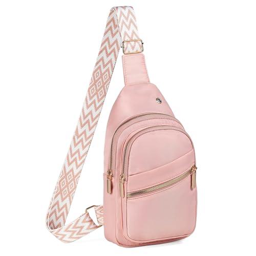 Xsecnua Crossbody Sling Bag Small Sling Backpack, Cross Body Bag Chest Bag for Women Men Travel Hiking Daypack