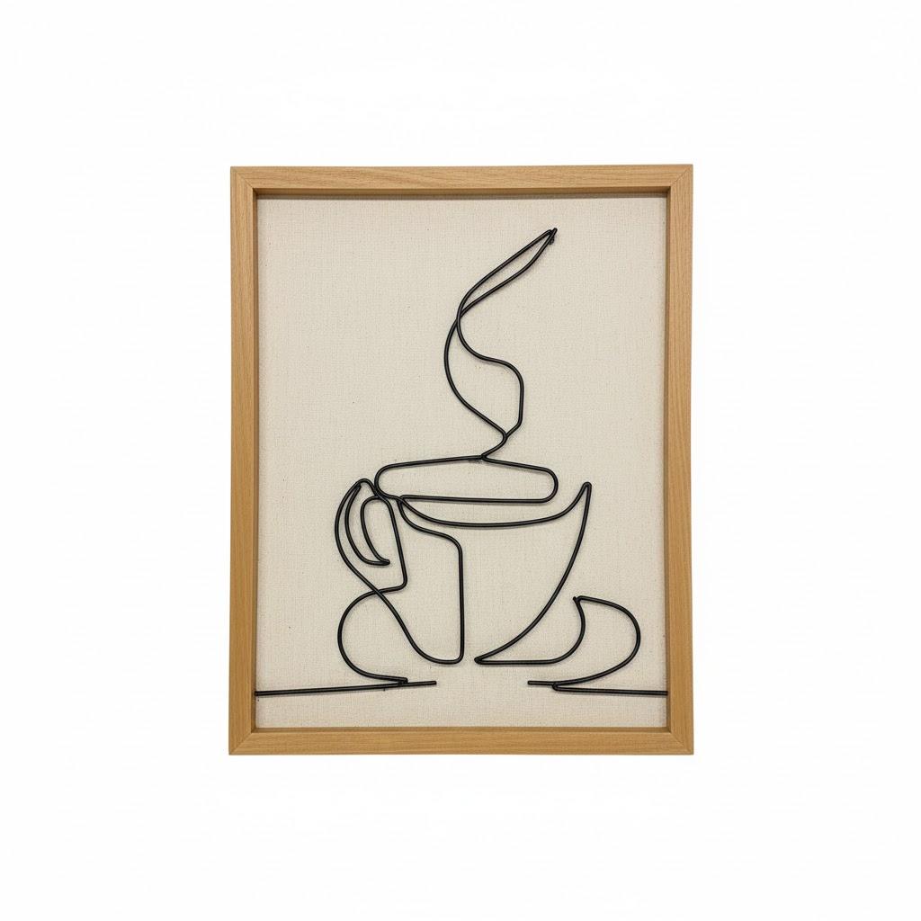 DI CA 11X14 Coffee Wire &Linen Art