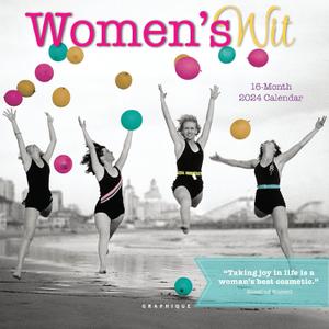 Graphique 2024 Women's Wit Mini Wall Calendar | 7 x 7 | Thick Paper | Home & Office Organizer | Large Monthly Grid | 3 Languages & Marked Holidays | 4 Month Preview Page for 2025