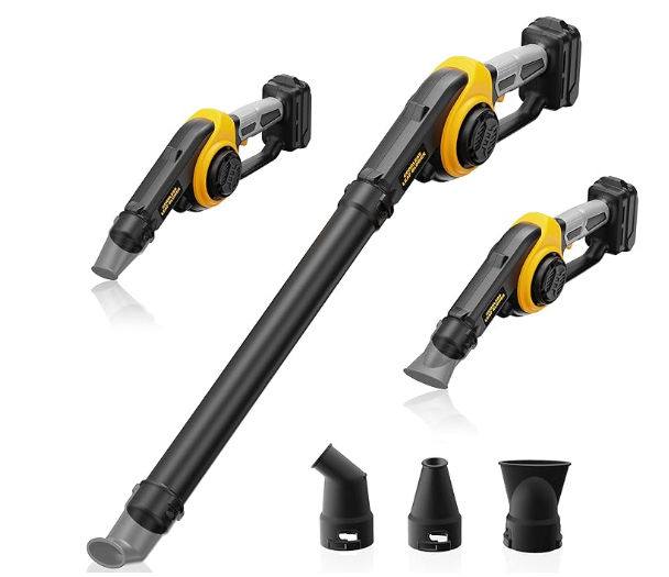 HEINPRO Cordless Leaf Blower Compatible with Dewalt 20V Max Battery (Tool Only), Up to 200MPH Small Electric Leaf Blower, 3 Speeds Mode, Battery Powered Mini Leaf Blowers for Patio