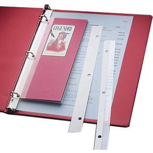 C-Line Self-Adhesive Attaching Strips, 3-Hole Punched, 1 x 11, Clear, 200/Box