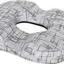 Beige Donut Pillow for Hemorrhoids Seat Cushion for Tailbone Pain Relief - Beige Home Office Chair Cushion for Long Sitting Work - Memory Foam Car Seat Cushions for Driving Butt Pain Pressure