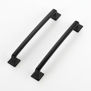 Ravinte 20 Pack Solid 6-1/4 Inch Square Foot Cabinet Arch Pull Kitchen Cabinet Handles Matte Black Cabinet Pulls Black Drawer Pulls Kitchen Cabinet Hardware Handles for Cabinets Cupboard Handles