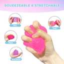 Squishy Fidget Toys Stress for Kids and Adults, Super Solid Squeeze Ball, Sensory for Stress Relief, Birthday, Easter Basket Stuffers and Party Favors (Pink)