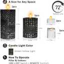 Flameless Candles with Remote, Battery Operated Flickering Flameless Candles, Pack of 8 Black LED Candles with Timer, 4 Pillars Candles and 4 Votives Candles Set for Wedding, Holiday, Party