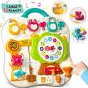 Montessori Busy Board Sensory Toys for Toddlers 1-3, Activity Music & LED Light Up Montessori Toys for 2+ Year Old, Travel Toys for 2 Year Old Boys & Girls, 2025