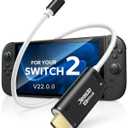 JEMDO Switch 2 (22.0.0+) Dock HDMI Cable 4K60Hz HDR, 6.6ft USB-C to HDMI 2.0 18Gbps High-Speed TV Dock, 100W PD Play While Charging Portable Travel HDMI Adapter, Compatible with Switch 2/2017/OLED