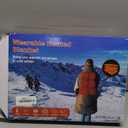 Portable USB Heated Blanket, 3 Heat Settings Wearable Heated Blanket Throw 3 Hrs Auto Off, Overheat Protection Soft USB Heating Blanket Wrap Machine Washable, Grey (Power Supply Not Included)