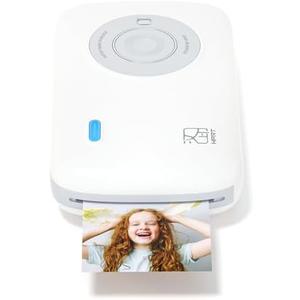HPRT CP2100 Portable Photo Printer for iPhone, Wireless Picture Printer for Smartphone, 2x3 Mobile Photo Mini Color Printer, Instant Thermal Dye Sublimation Tech, Bluetooth (White-Grey)