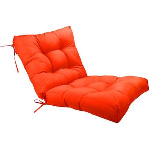 Outdoor Seat Back Chair Cushion, 20" x 24" Indoor Tufted Seating Patio Couch Furniture Replacement Cushions Set (Red, 1 Count)