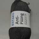 Estako DailyKnit-DK - 100% Anti-Pilling Acrylic Yarn - Soft DK Light Weight #3 - (3.52 oz / 273 Yds) - for Knitting & Crocheting (80091 - Dark Grey)