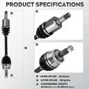 NEW Left & Right Front CV Axle Shaft Assembly fits for Hyundai Santa Fe 2007 2008 2009 V6 3.3L (w/ 5-Speed; Automatic Trans Only), Driver and Passenger Side, 2-Pack